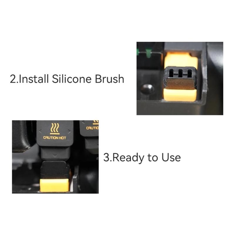 Essuie-buse d'imprimante Brosse ergonomique en silicone pour plusieurs modèles d'imprimantes 3D Nettoyage de la buse