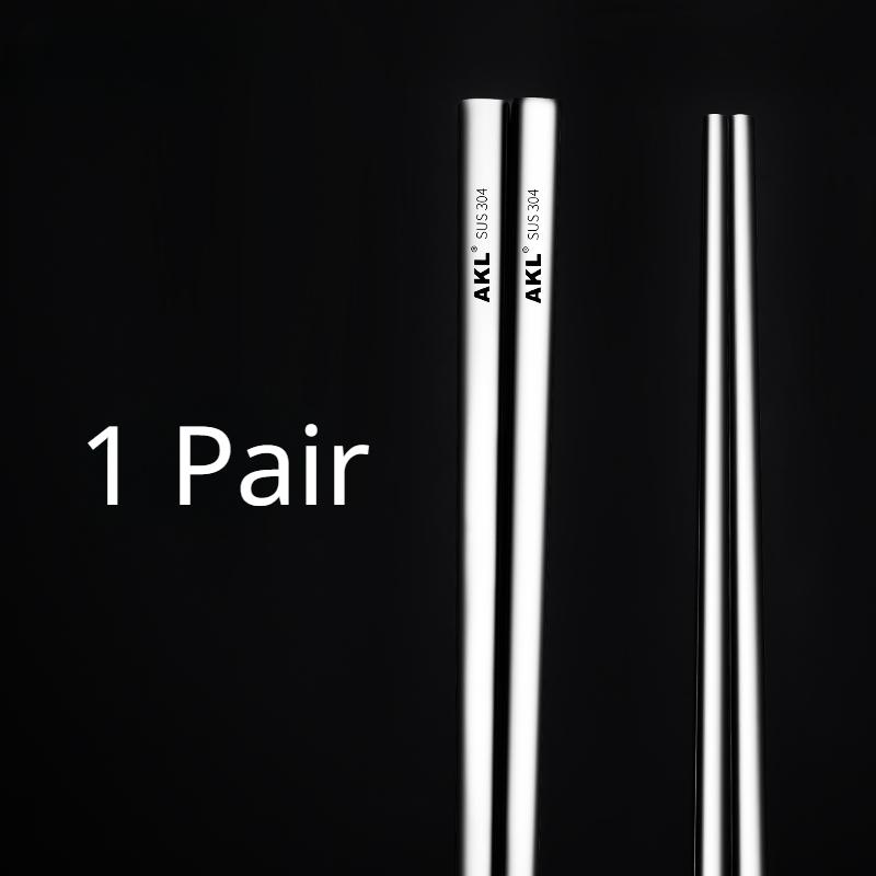 

304 Stainless Steel Chopsticks for Household, Non-Slip Metal Chopsticks, High Temperature Resistant, Moldy Tableware