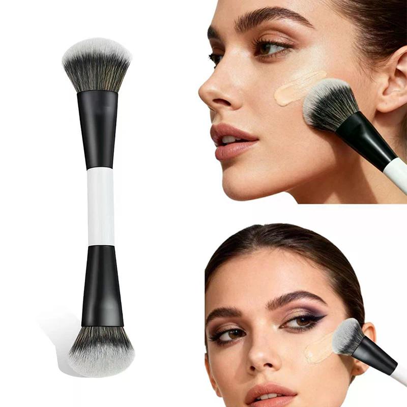Doppelseitiger Foundation-Gesichtspinsel Doppelseitiger Puder-Rouge-Kontur-Und-Lidschatten-Concealer Make-up-Pinsel