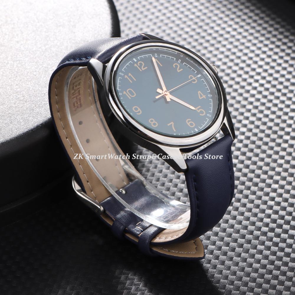 Vintage Leather Watch Strap 18mm 20mm 22mm Universal Bracelet Business Green White Blue Watchband for Men Women Belt Accessories