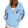 Women's Half-Zip Rugby Hooded Sweatshirt Pullover Jacket for Couples, Casual Wear