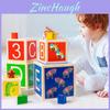 Wooden Multifunctional Color Shape Matching Stacking Box Kid Puzzle Toys For Learning And Play