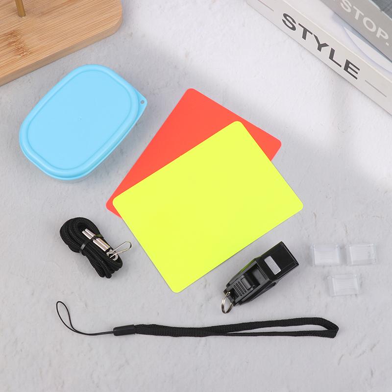 1Pc Whistle + Yellow And Red Cards For Basketball Soccer Volleyball Futsal And Handball Referees Futsal
