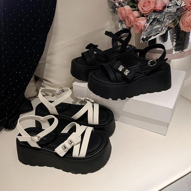 Fashion Summer Women Platform Sandals Stylish Thick Bottom Flat Sandals Ladies Elegant Party Gladiator Shoes Women Sandalias De Mujer