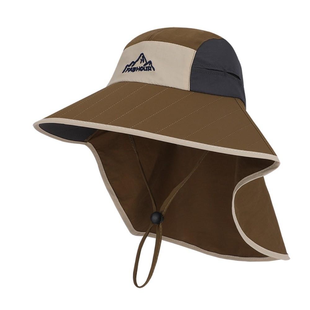 

Quick-Drying Fishing Hat Wide Brim Panama Hat Casual Hiking Hat Summer кофейный