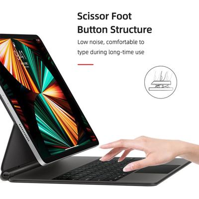 BT Magnetic Suction Touch Control Keyboard with Protective Shell Compatible with iPad Pro 12.9