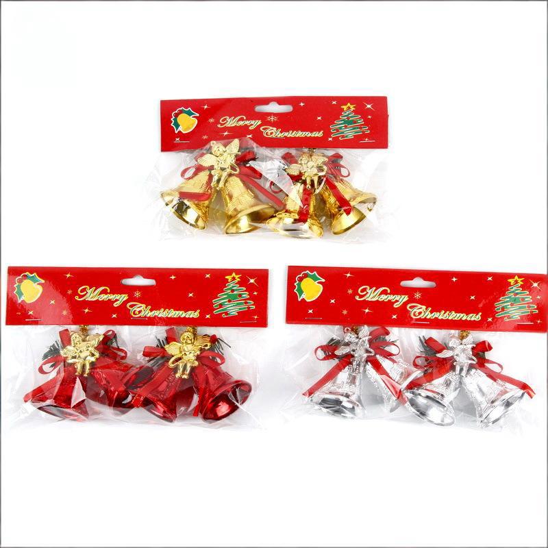 4.5Cm Christmas Decoration Bell Christmas Decoration Plastic Plated Bell Christmas Tree Pendant Accessories Christmas Party Gift