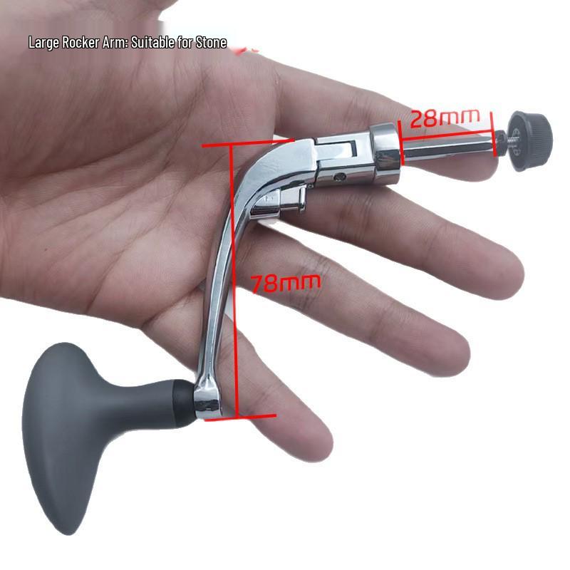 Diwa Foldable All-Metal Spinning Reel Handle - Durable, Metal-Plated Fishing Reel Accessory