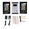 Système d'interphone vidéo d'appartement 2 unités Sonnette filaire Kit téléphone de porte Caméra clé 2 avec Écran d'affichage 7 pouces 2 pièces pour