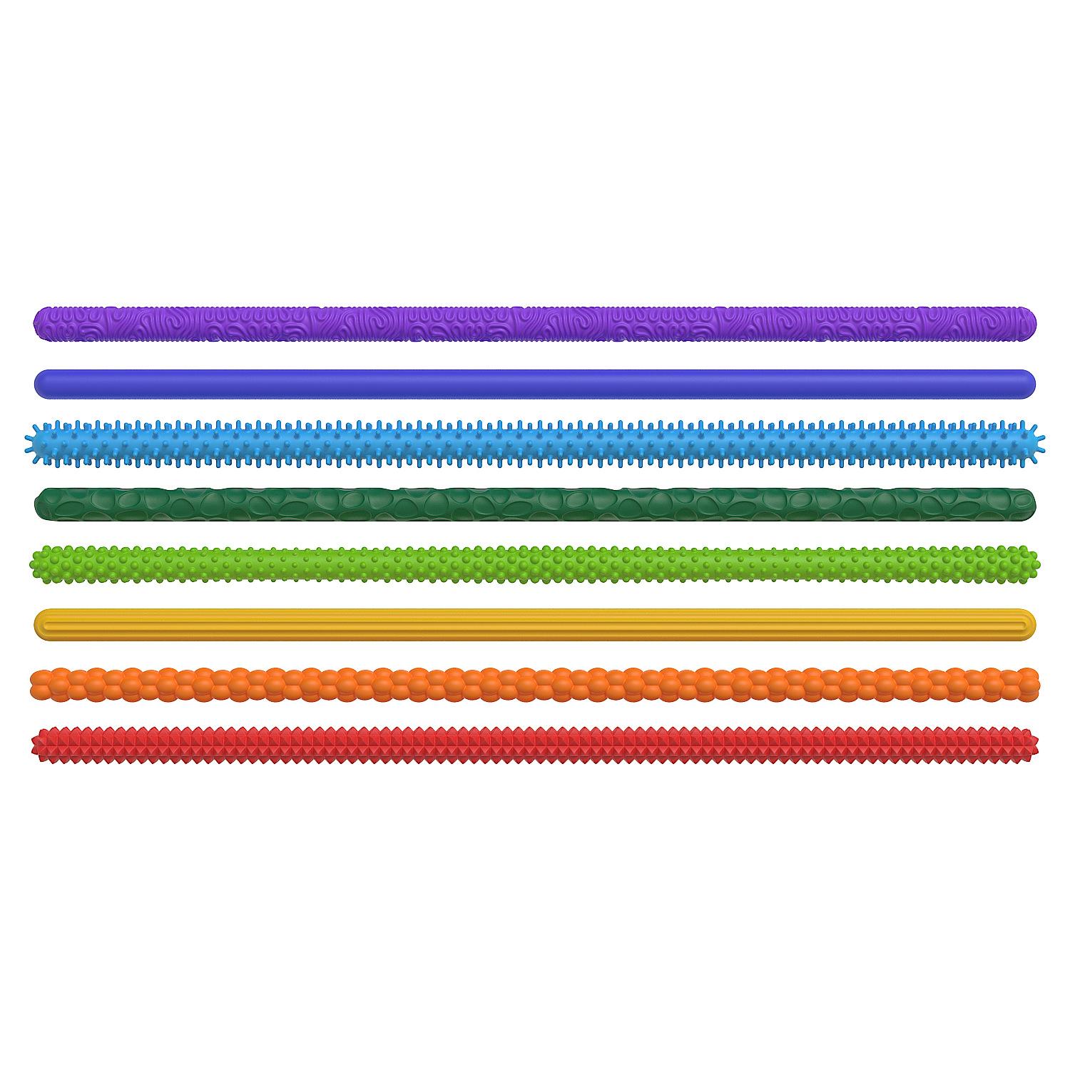 

8PCS Flexible Silicone Textured Fidget Toys For Kids Adults Anxiety Relief Stress Sensory Toy Fine Motor Skills Christmas Gifts