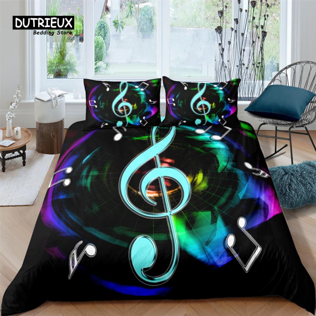 Home Living Luxury 3D Color Notes Print 2/3Pcs Comfortable Duvet Cover PillowCase Bedding Sets Kids Queen and King EU/US/AU Size