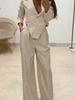 Women's Formal Business Suit Set - Blazer Top & Trousers