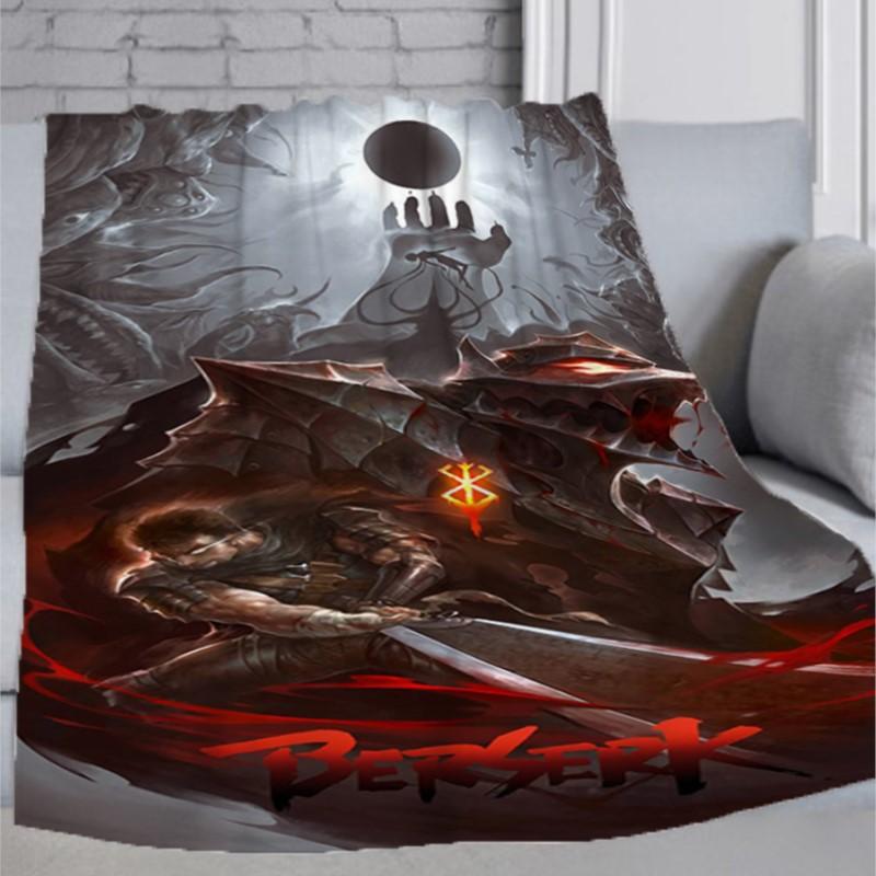 1 pezzo Giappone Anime Berserk Coperta Microfibra Biancheria da Letto Coperta da Campeggio Lusso Soffice Portatile Ufficio Ipoallergenica Flanella