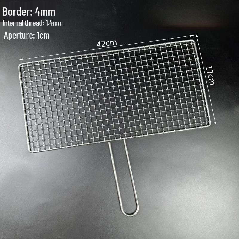 304 Stainless Steel BBQ Grill Net with Handle