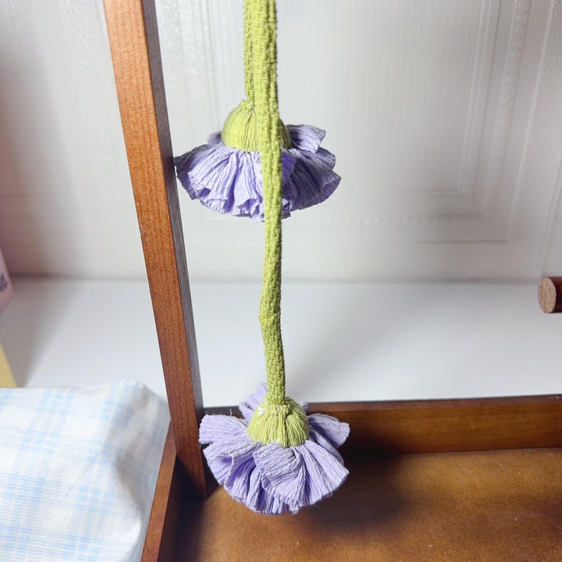 

1pcs Carnation-Flower Curtain Tiebacks Rope No Drill Rope Curtain Holdbacks Rope for Home Office Shower Bedroom Decoration фіолетовий