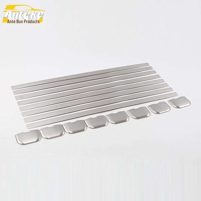 Stainless Steel Anti-Kick Door Slide Rail Trim for GM8 Car - Decorative Bright Strip Patch