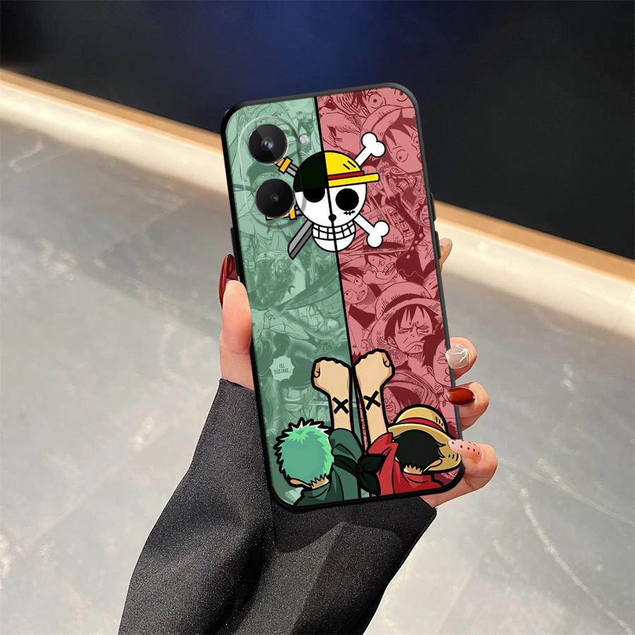 

Чехол-накладка с персонажами One Piece Луффи и Зоро для Realme C25 Nazro 50 50i GT Master Neo2 C33 C35 C53 C55 P3 Ultra 12 14 C15 C12 C21 11 realme 14 Pro