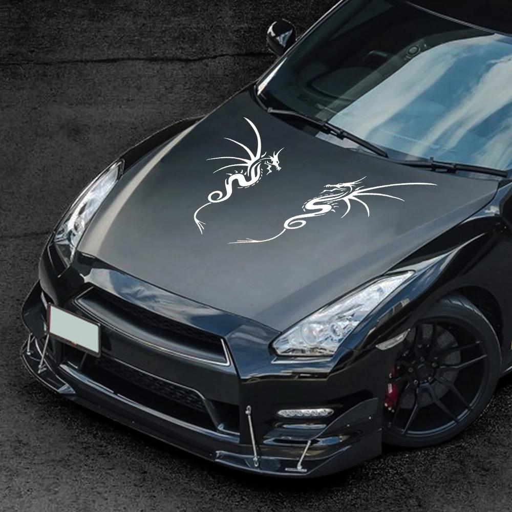 Dragon Totem Car Sticker Creative Tribe Front Hood Cover Graphics Accessories For Truck Caravan DIY Door Vinyl Decals Decoration