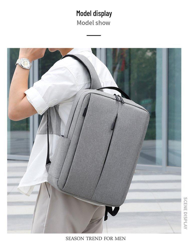 Men's Water-Resistant Casual Business Laptop Backpack with Large Capacity