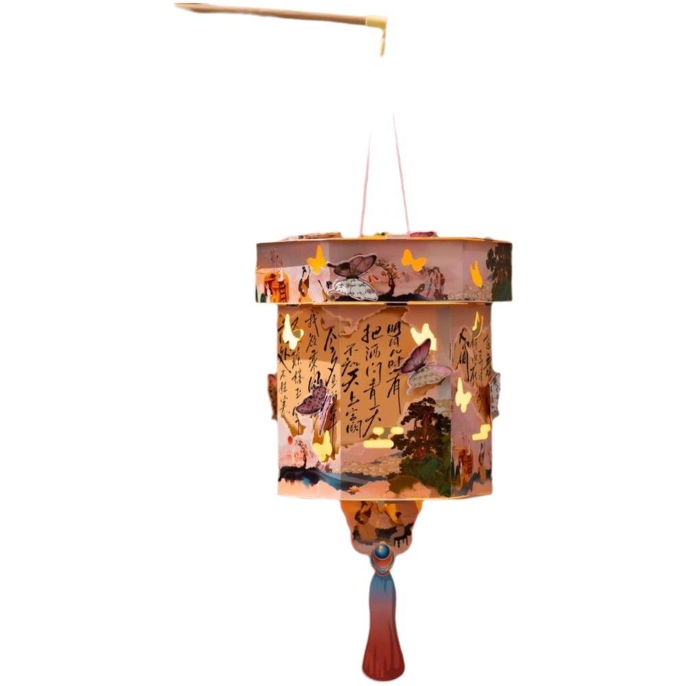 Glowing DIY Craft Material Kit Lightweight Handheld Lantern Hanging LED Lantern Home Decor