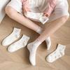 Sweet Japanese Women's Socks Cute Floral Socks Warm Short Tube Socks  Lady