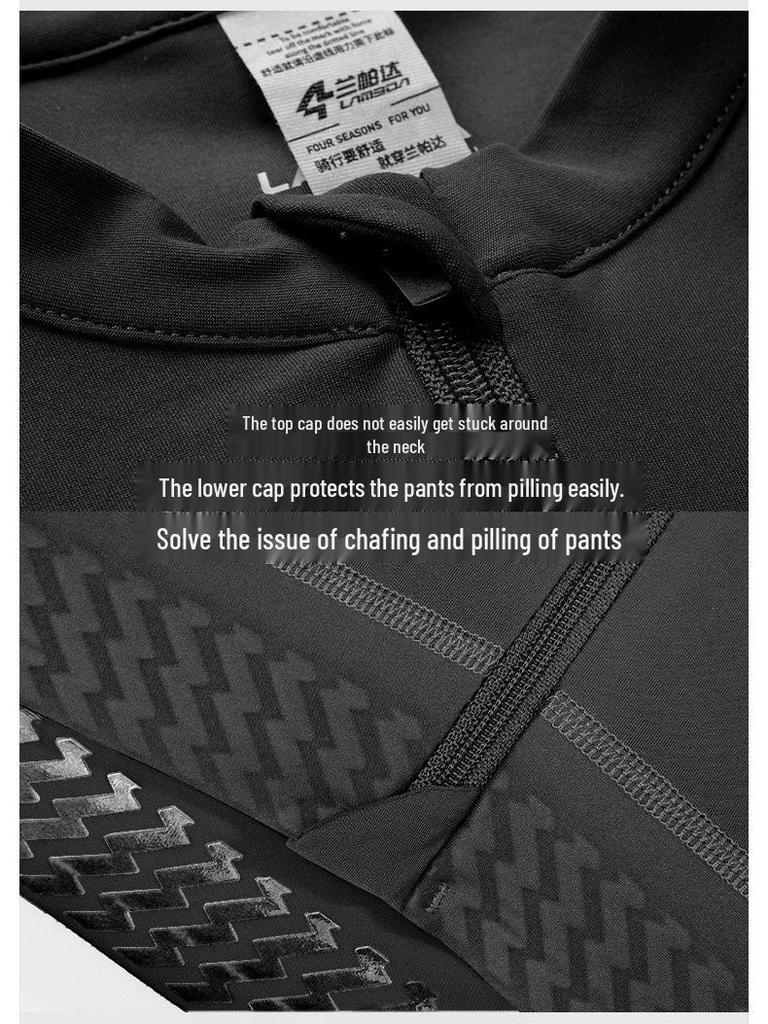 Lampaida Men's Breathable Thin Long Sleeve Cycling Jersey - Spring/Summer Road & Mountain Bike Suit