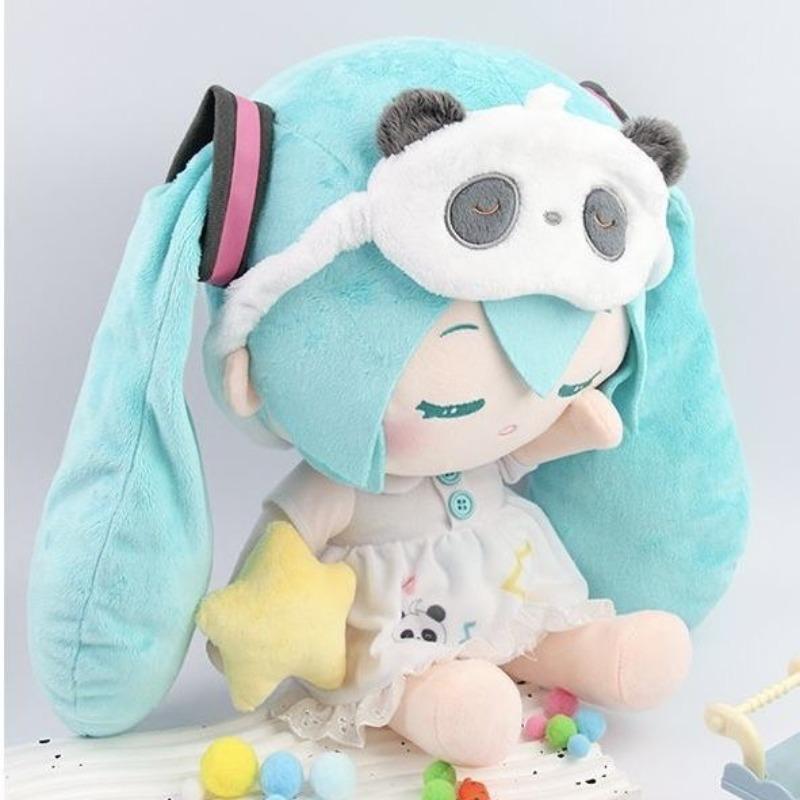 Poupée dormeuse Hatsune Miku 30 cm Panda Hatsune Miku Position debout Miku Dessin animé Poupée en peluche Hatsune Produit dérivé Cadeau de Noël