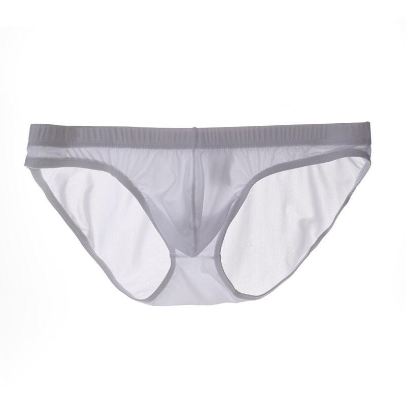 Youye Men's Ice Silk Transparent Low-Waist Breathable Briefs