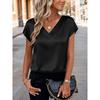 JPNTKY Women's Fashion Casual Short Sleeve V-Neck Blouses & Shirts