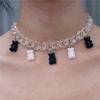 Shining Acrylic Handmade Candy Color Cute Judy Cartoon Bear Charm Necklace For Women Girl Daily Jewelry Party Gifts