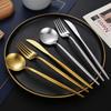 Zhaoran 304 Stainless Steel Gold Dessert Spoon Set