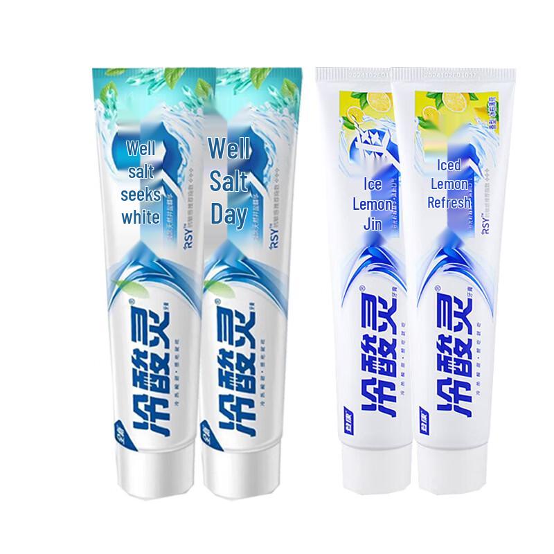 Cold Sensitive Well Salt Whitening & Ice Cool Toothpaste 4-Pack