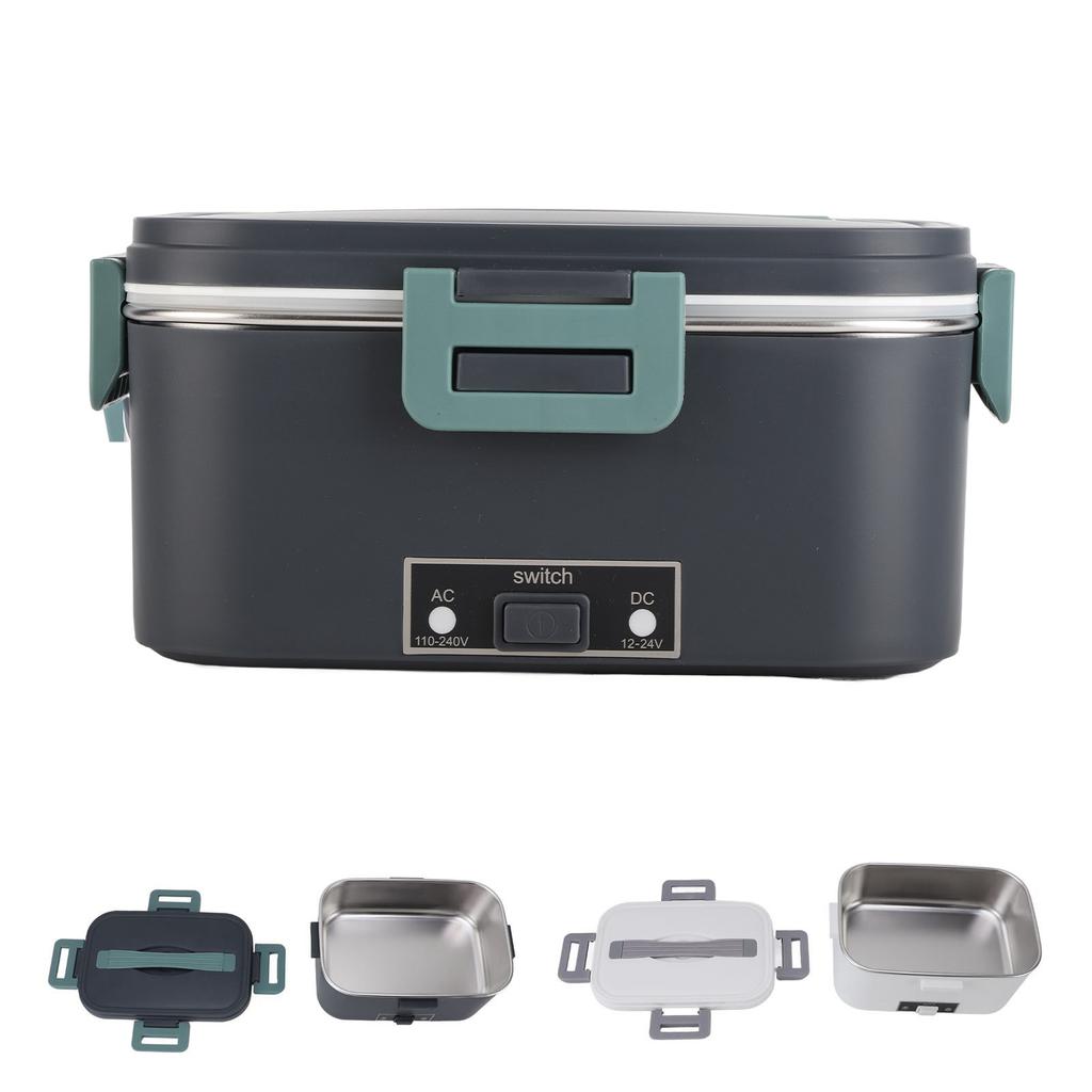 Cutie de prânz electrică 1,8 L, încălzire cu circulație la 360 de grade, liner SUS304, sigură pentru mașina de spălat vase, prânz portabil W