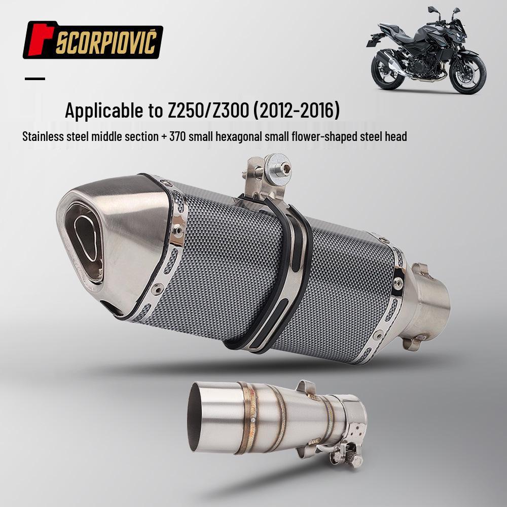 Stainless Steel Mid-Pipe Tailpipe Muffler for Z300/Z250 (2012-2016)