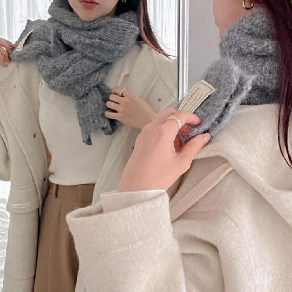 New Arrivals Open Run Women Long Scarf Solid Color Simple