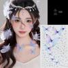 Blue Star Diamond Face Stickers: Adhesive Rhinestone Designs for Tear Eye Makeup, Perfect for Music Festivals.