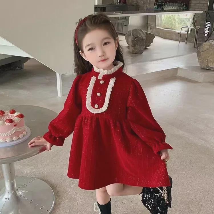 2024 Sweet Princess Autumn Dress for Girls - Stylish & Charming Birthday Outfit