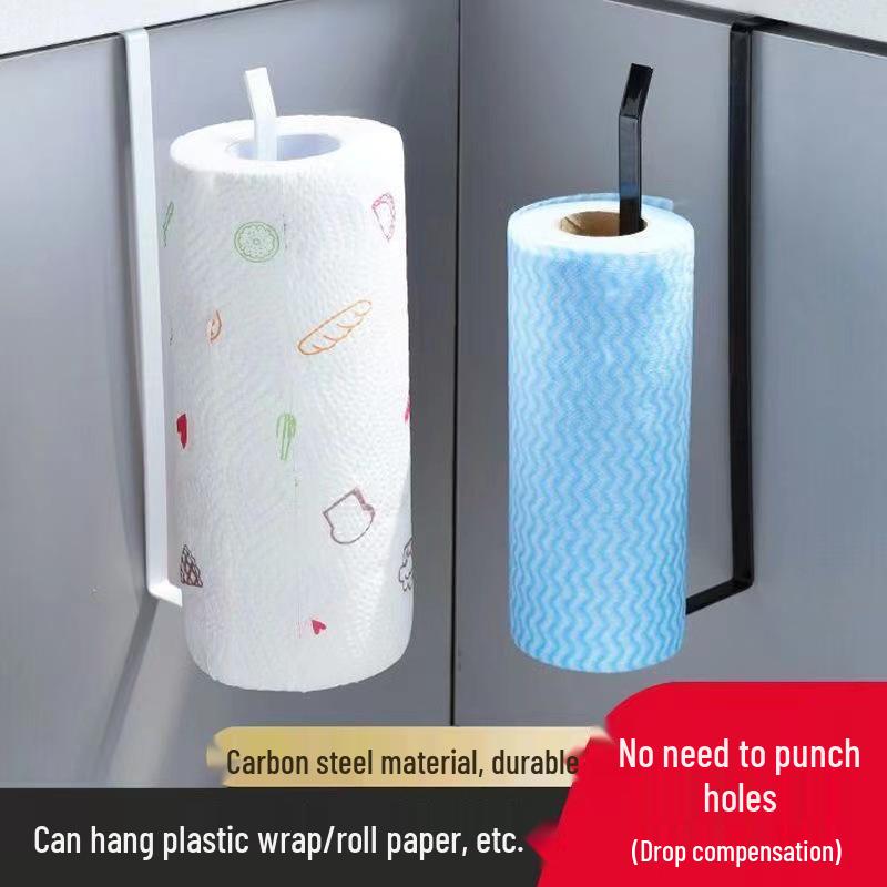 No-Drill Kitchen Paper Holder: Cabinet Roll & Towel Storage Rack