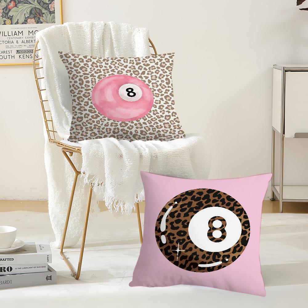 Leopard Print Black Eight Pillow Case Suitable For Bedrooms Living Rooms Cars Home Decoration