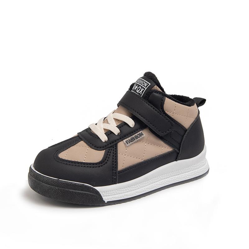 Girls' low-top board shoes winter velvet two cotton shoes 2025 autumn new boys' foreign-style versatile casual sports shoes