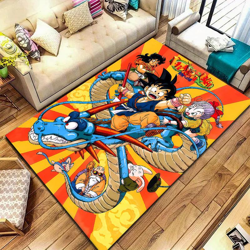 Cute Cartoon Son Goku Carpet Rug For Living Room Bedroom Home Sofa Decoration,kids Play Nonslip Floor Mat