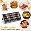 BAAJ-Timer Digitale da Cucina a 12 Canali, Ampio Display LCD, Allarme Forte, Per Cottura Commerciale In Ristoranti Spina EU