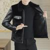 2023 Winter Men's Gold Mink Velvet Fur Coat: Thickened Leather, Luxury Lapel Jacket