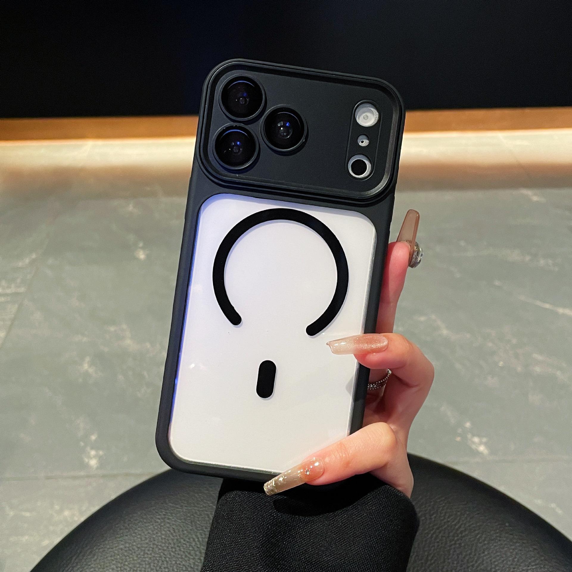 

iPhone 17 Pro Max Bright Shadow Magnetic Case with Built-in Lens Protector iPhone 17 Pro Max [Magnetic Port] чорний