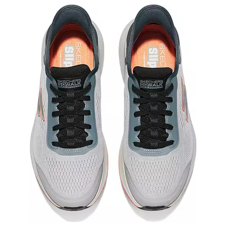 Skechers Go Walk Comfortable Versatile Low-Top Casual Shoes Men Sneakers Gray Blue 216584-GYBL
