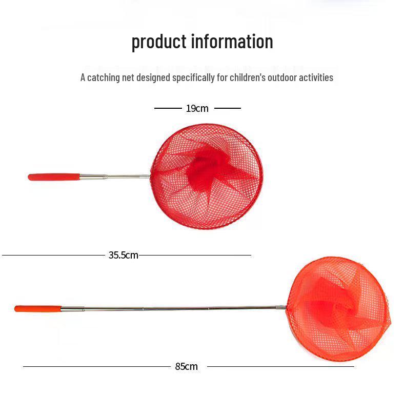 Kids' Telescopic Butterfly Net & Leakproof Folding Bucket Set for Beach and River Play