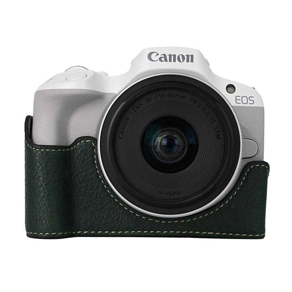 Husă jumătate de carcasă pentru Canon EOS R50 Protector Acoperire de bază Pungă Piele PU