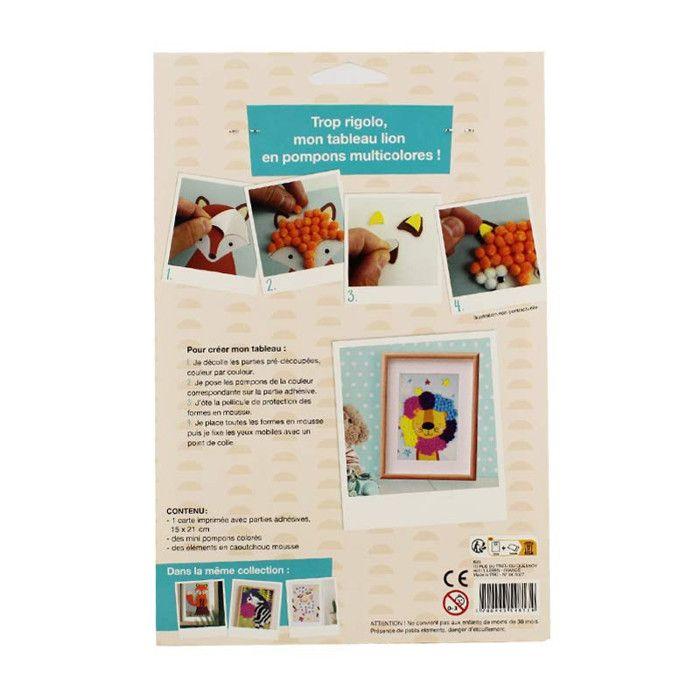 Pompom Picture - Activity for Child - Lion