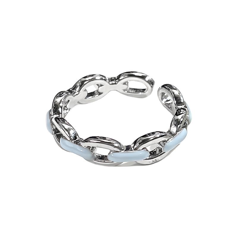 Epoxy Chain Full Of Diamonds, Open Rings, Stacked Women'S Design Sense, Fashionable Niche, Simple And Cold Wind Rings