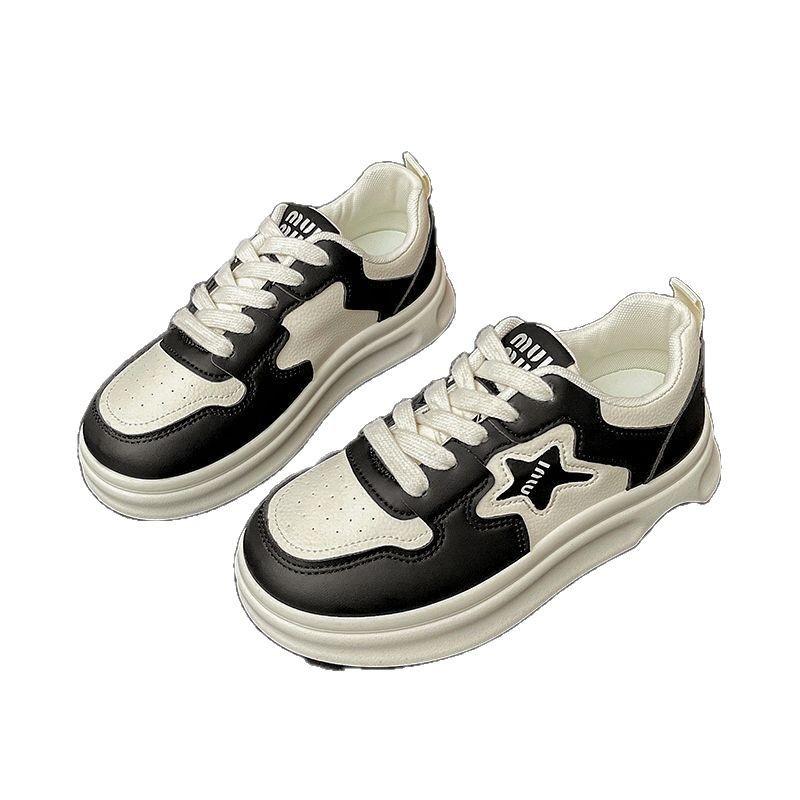 2025 new little white shoes women's popular star shoes fashion casual shoes versatile muffin thick baseplate shoes sports shoes